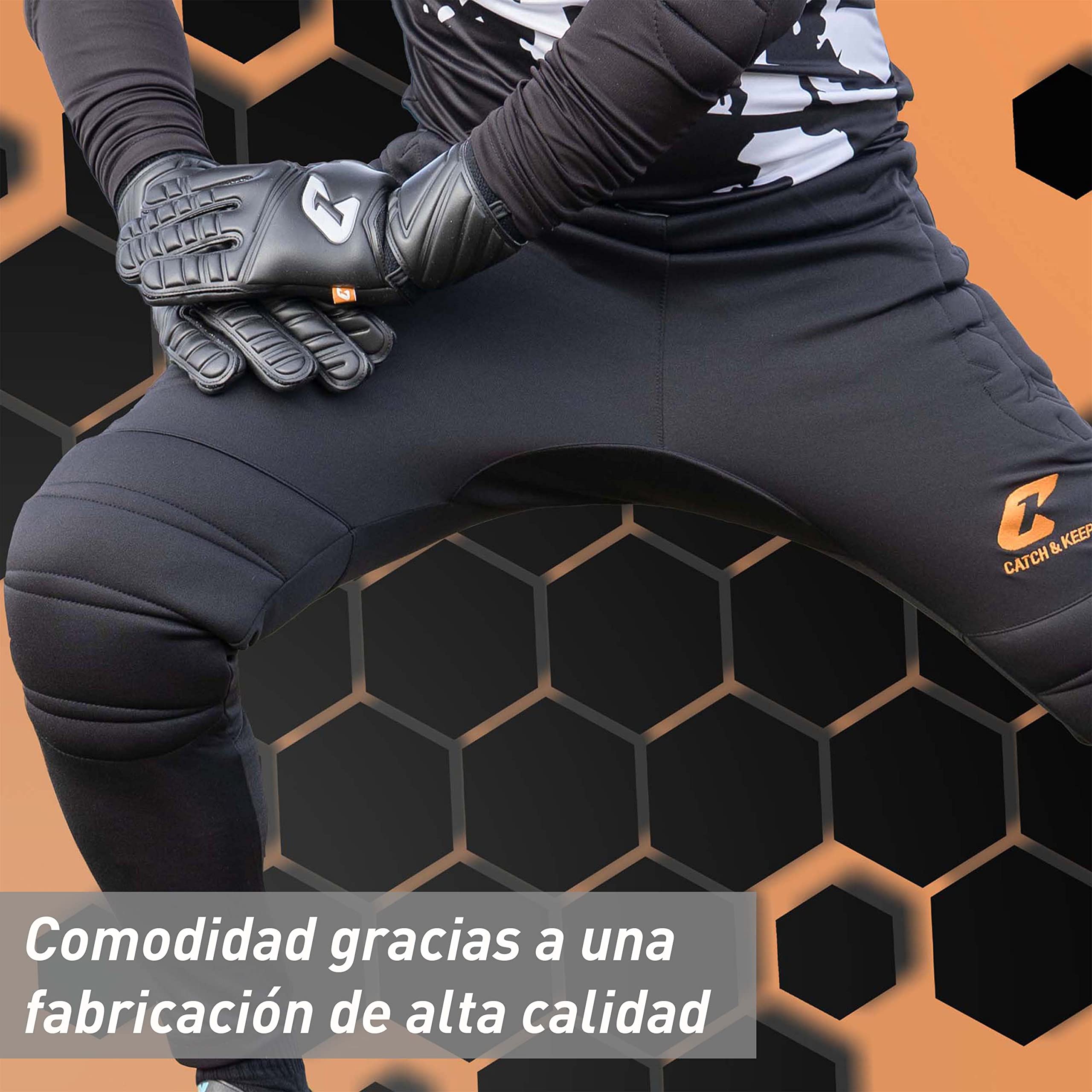 CATCH & KEEP Pantalon Portero Futbol niño Flight Protection - Pantalones de Entrenamiento de fútbol de Primera Calidad - Pantalon Portero Hombre, Mujer y niños - protección Acolchada