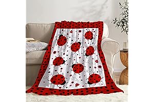 Comfy and Delightful Ladybug Baby Blanket: Perfect for Naptime, Playtime, and Snuggles