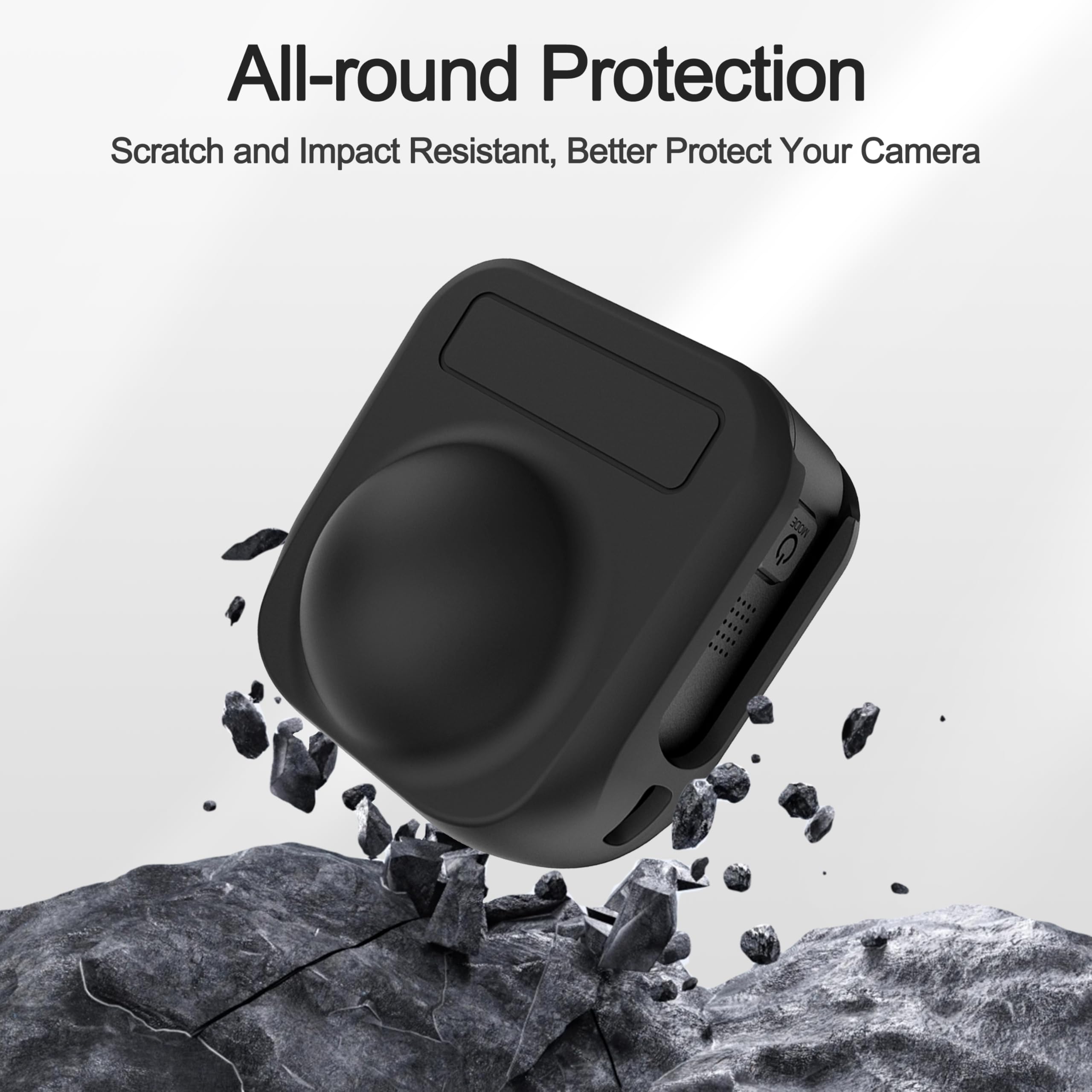 FitStill Funda protectora de silicona para cámara de acción Go Pro Max 2, resistente al polvo y a los arañazos, resistente al desgaste y a los golpes, Max 2 accesorios