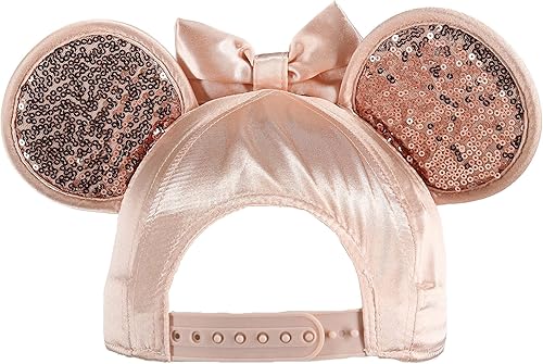 Miniatura 3 de Jerry Leigh Disney Minnie Mouse - Gorra de béisbol para mujer con orejas brillantes 3D, Rosado
