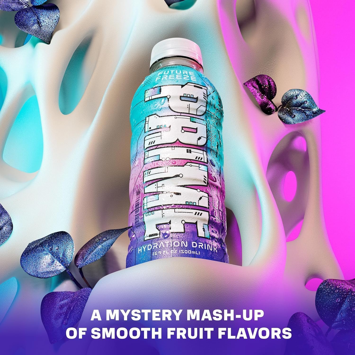 PRIME Hydration Drink, Future Freeze, 16.9 FL oz 500ml (Product Of USA) With 1 Unit Flavourito Kunafa Chocolate 20g Free From DECADENT 3