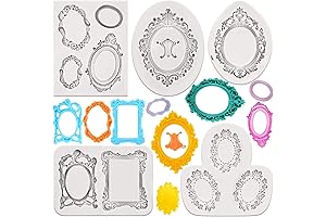 5 Pieces Photo Frame Moulds for Air Dry Clay