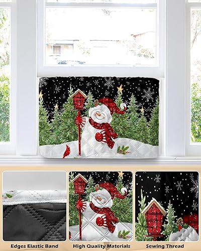 Miniatura 3 de Fundas navideñas para aire acondicionado para interiores, muñeco de nieve de Navidad, árbol de Navidad, copo de nieve, pájaro, negro, aislamiento