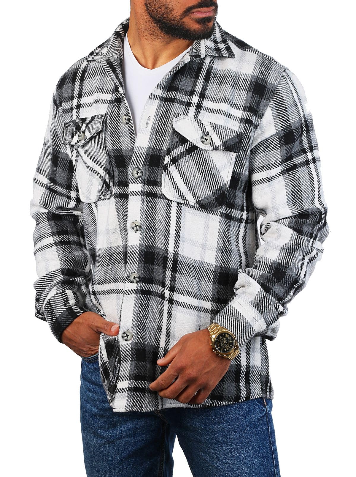 Carisma Herren warmes Flanell Holzfäller Karo Hemd Dicke weiche Qualität Regular fit kariert 8615
