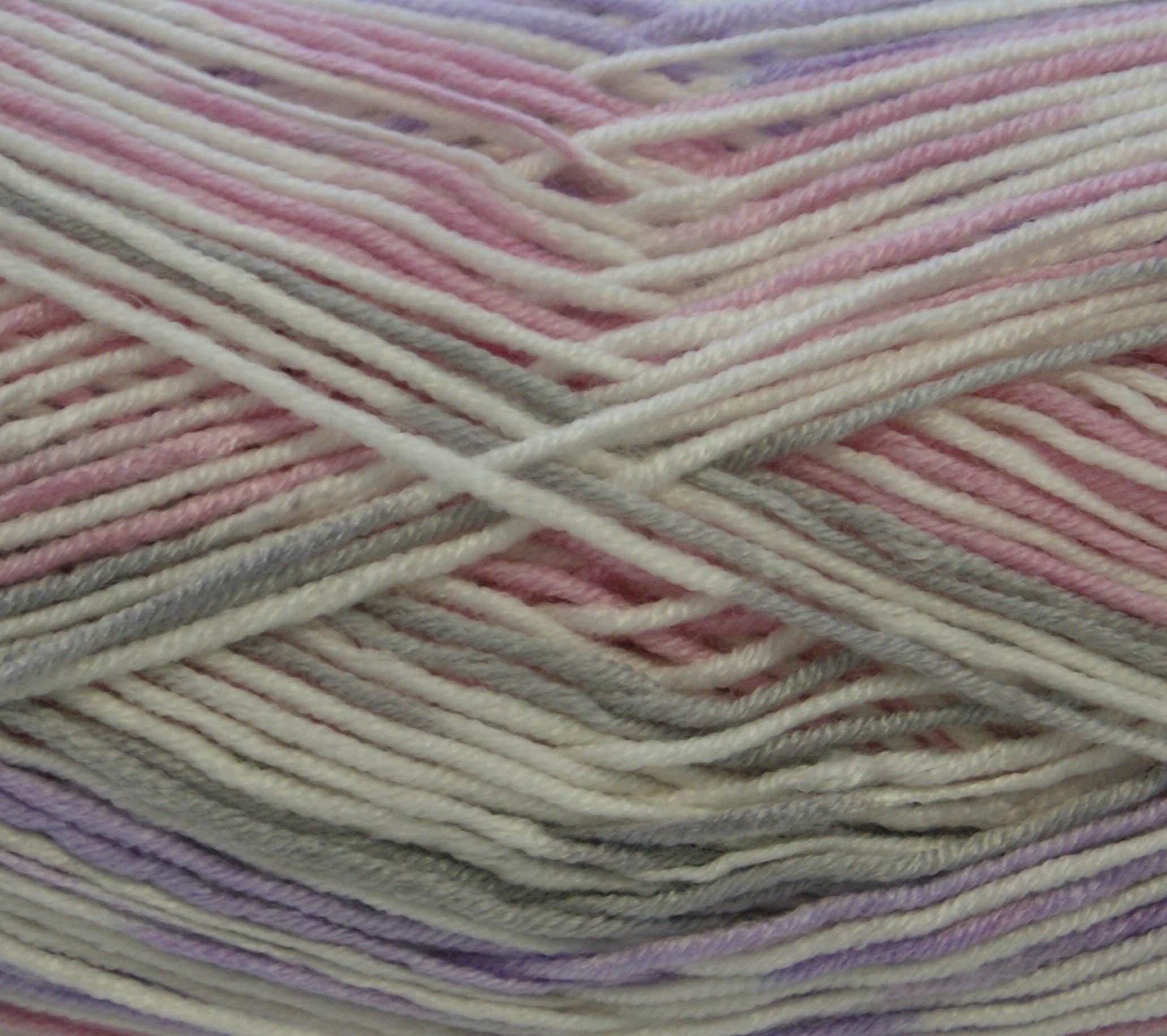 King Cole Cherish DK Knitting Yarn 100g - 100% Anti-Pilling Acrylic - Self-Patterning Double Knit Wool for Baby Clothes & Blankets (250m) (1117 Pavlova)