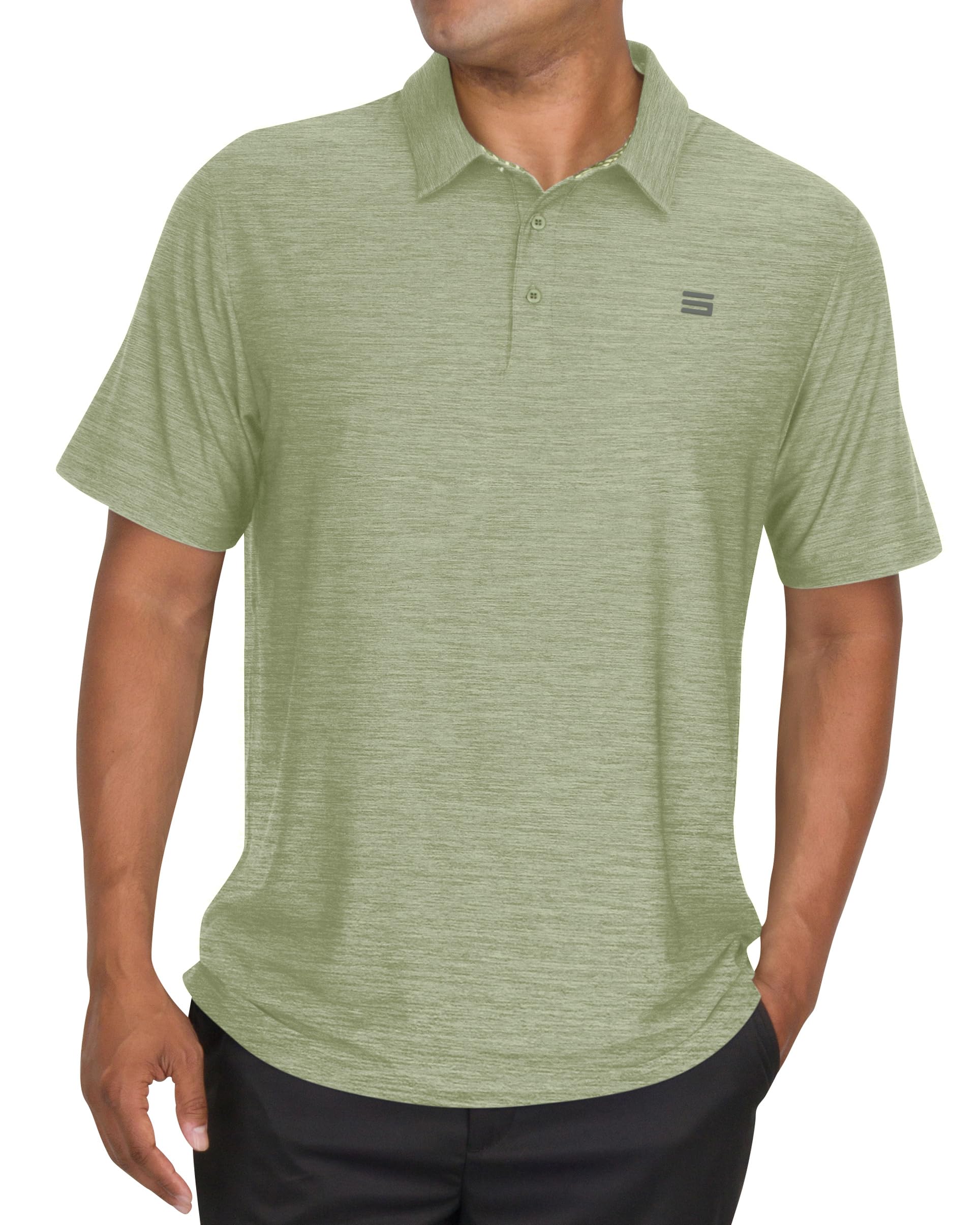 Three Sixty Six Golf Shirts for Men - Dry Fit Short-Sleeve Polo, Athletic Casual Collared T-Shirt