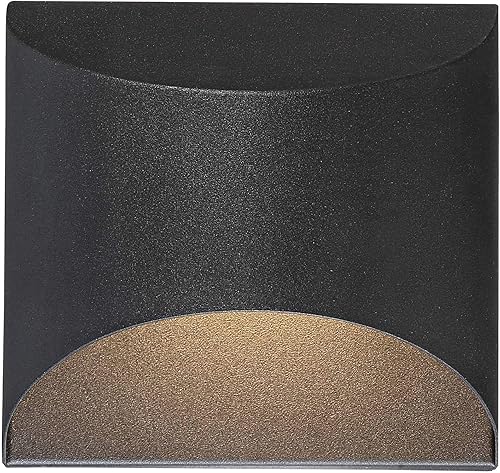 Miniatura 7 de Possini Euro Design Ratner - Moderna lámpara de pared para exteriores, luz LED negra, cielo oscuro, 5 1/2 pulgadas, para exterior, granero,