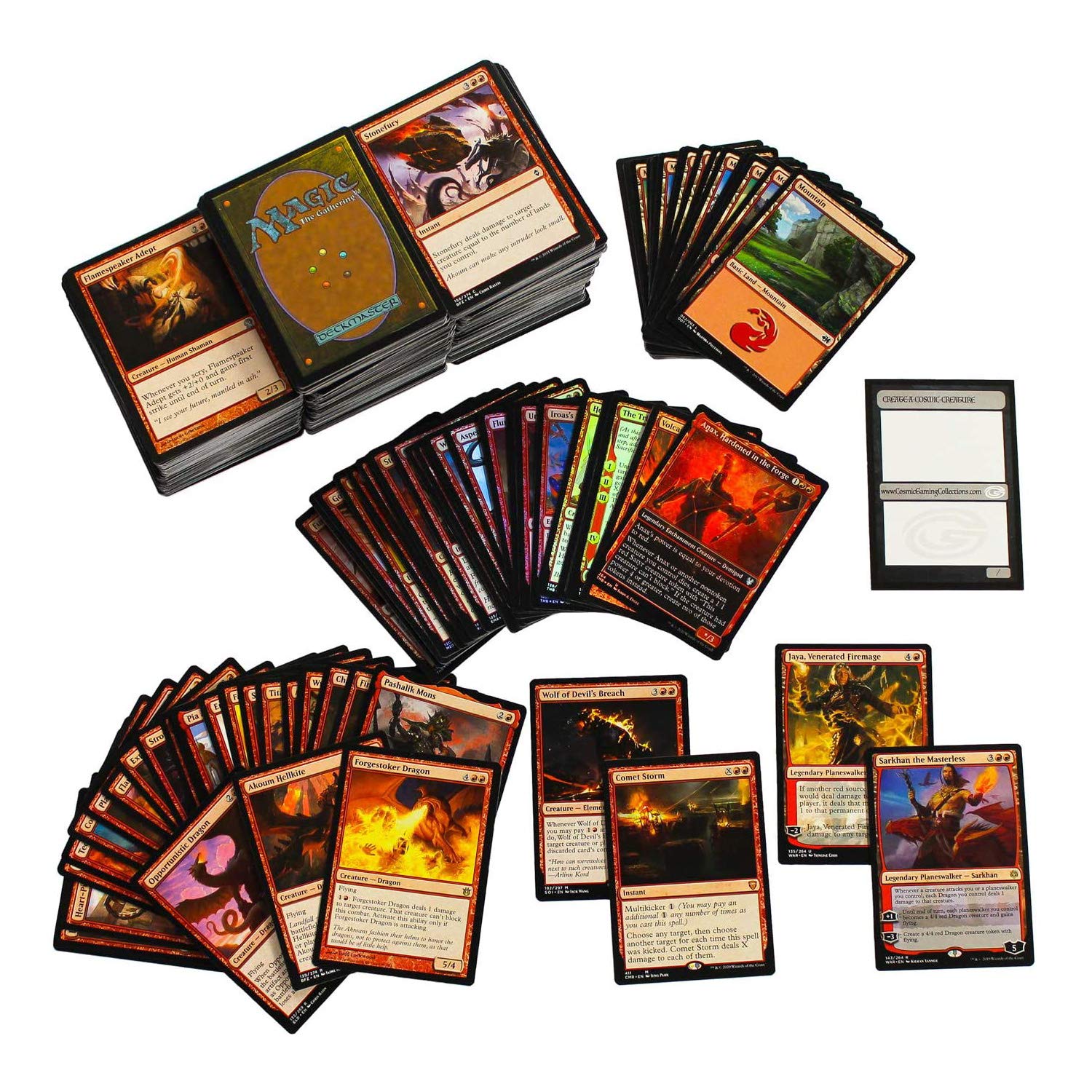 Cosmic Games MTG Pyromancer's Pack Gift Box | 500 Red Magic the Gathering  Cards