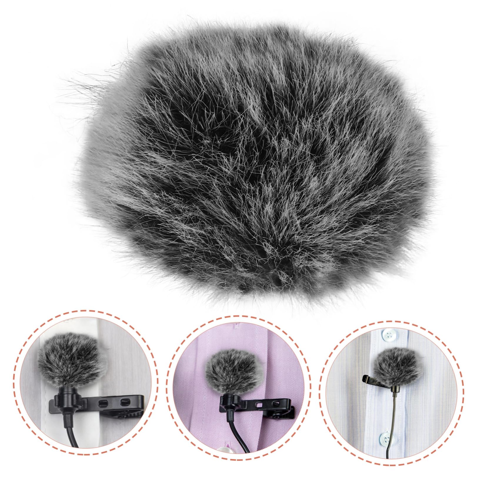Windproof Furry Microphone Windscreen Cover Protective Ktv Singing Accessory Artificial Fur Muff
