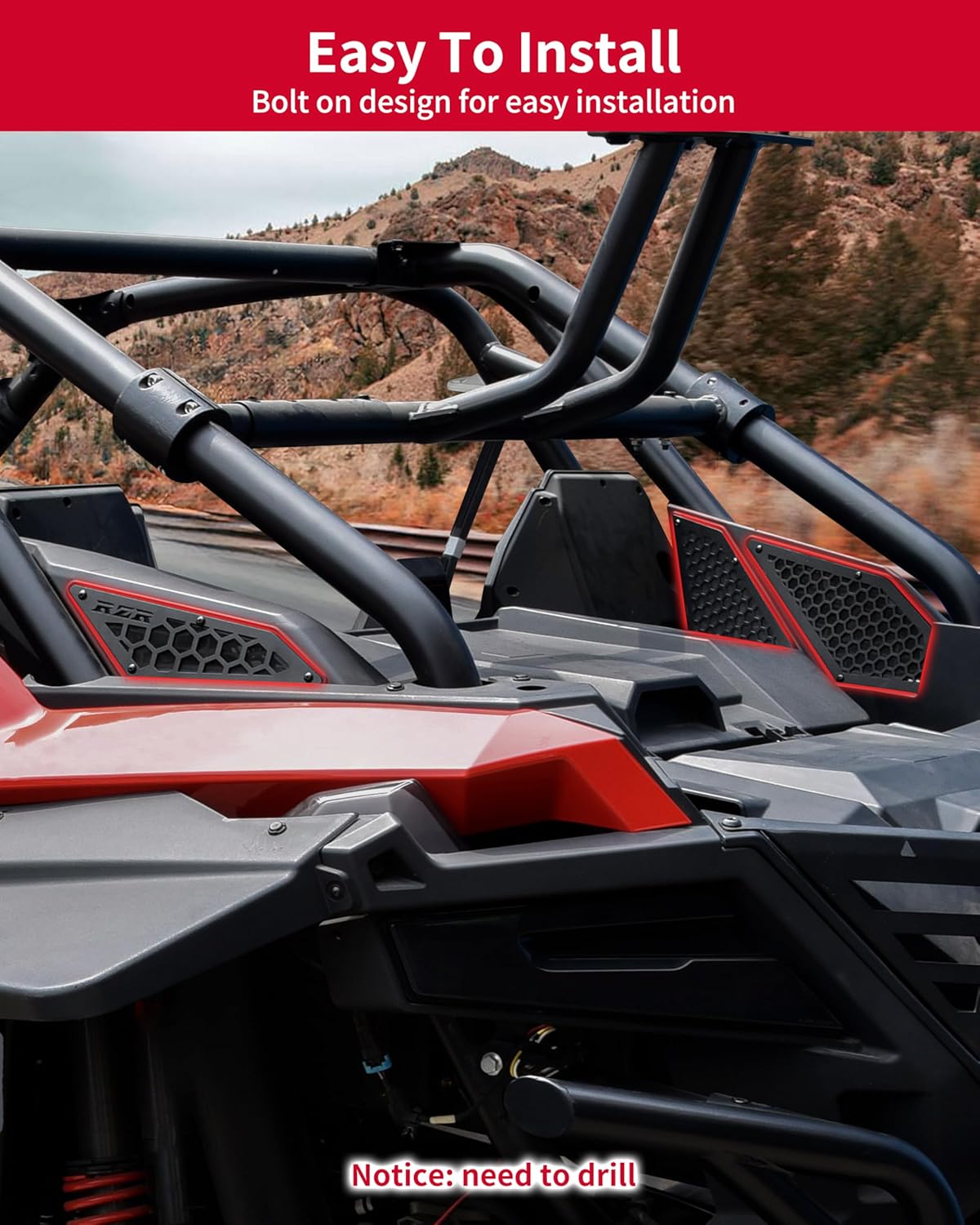 Aluminum Air Intake Cover Grill for RZR PRO XP XP4/ RZR Turbo R R4/ RZR PRO S S4 2020-2025 Accessories, Pre-Filter Metal Mesh Engine Side Vent Black Inlet Protection Cover Bezel Kit(6PCS)