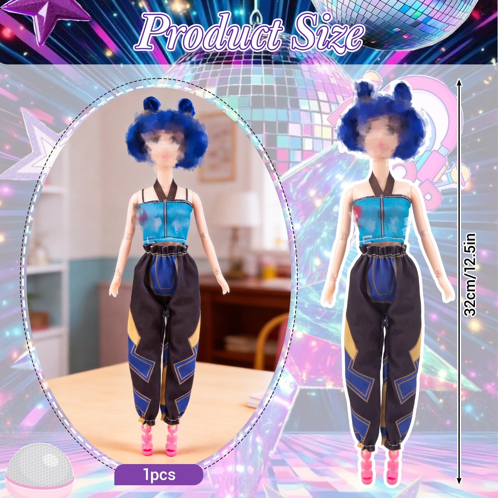 Kids Toys Hunter Figures, Cute Dolls & figurine with Movie Pop Singer Idol Collectible Models Set Anime Action Figures Fan Merch for Display Desk Decor Carnival Christmas Birthday Gifts - Image 2
