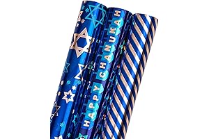 Hanukkah Gift Wrapping Paper by MAYPLUSS - Exquisite Designs for a Joyous Celebration