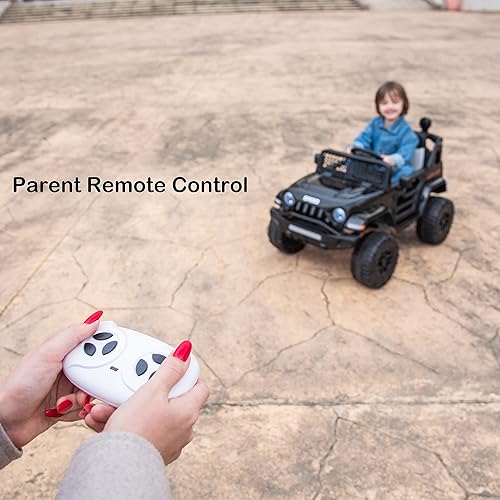 Miniatura 6 de BKIRNP Auto eléctrico de 12 V para niños auto de camión de 4 ruedas para niños ruedas eléctricas para niñas o niños con control remoto parental