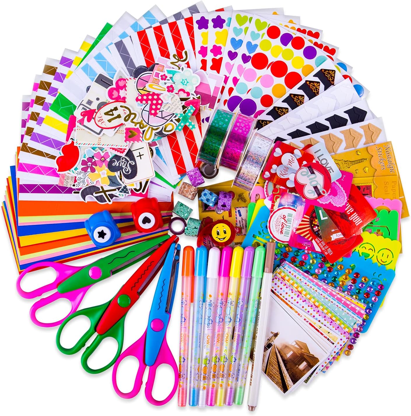 FaCraftScrapbooking Supplies Kit Luxury Accessories,Scrapbooks Album Supplies,DIY Card Making Craft for Kids Art Activity Birthday Graduation Gift