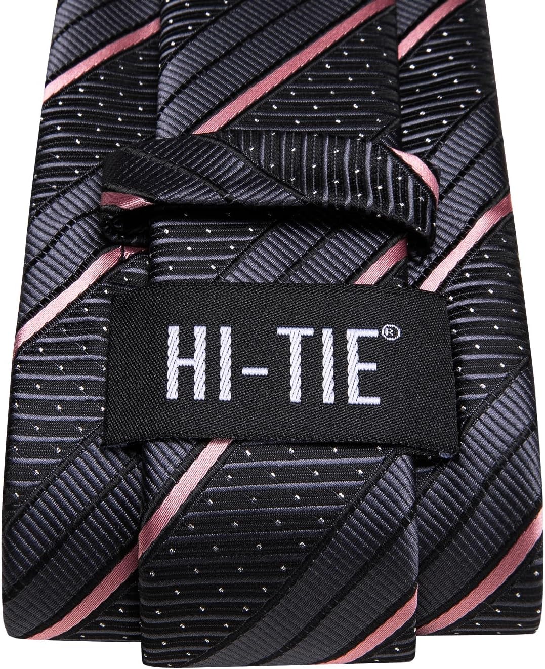 Hi-Tie Silk Ties for Men Plaid Paisley Striped Necktie Pocket Square Cufflinks Set Formal Business - Image 5