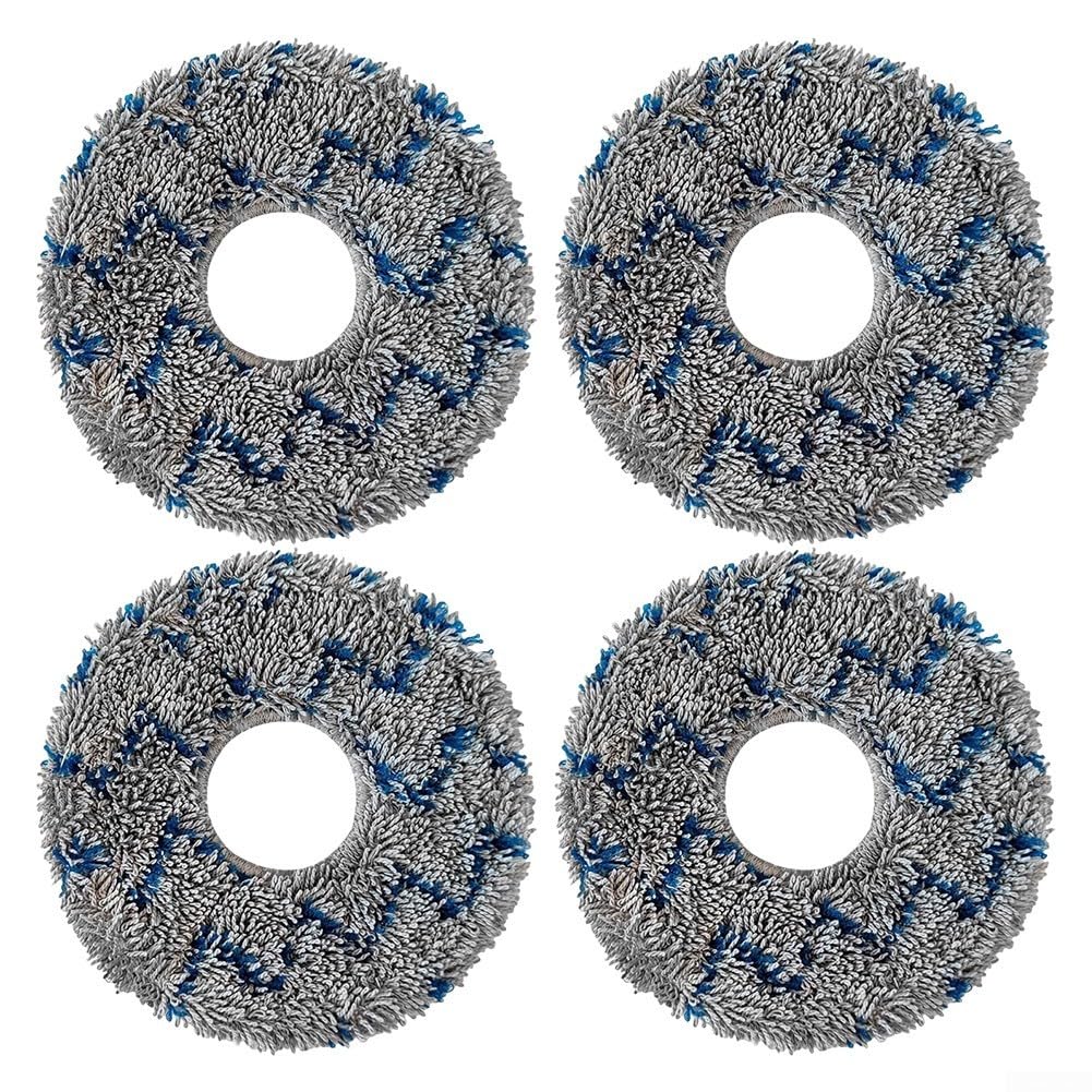 URPIZY Mopping Pads Microfiber Mop Cloths Replacement for Eco-va*cs For Deebot X1 for OMNI, T10 Turbo, for OMNI,X1e X1 TURBO,T10 TURBO,T20 for OMNI Robot Vacuum Cleaner, Microfiber Soft Pad(4 PACK)