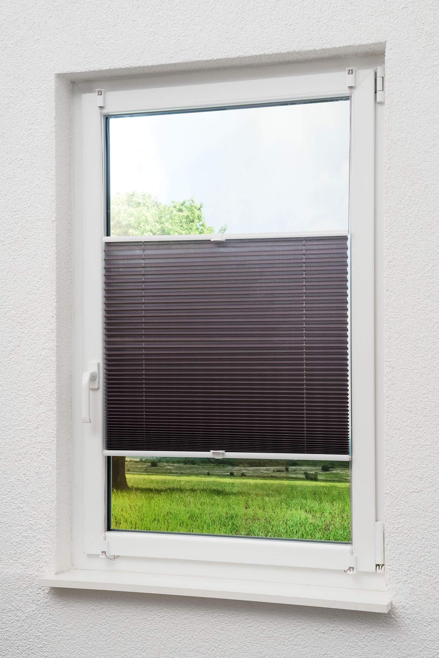 Sunlines Crush - Tenda Plissettata, 110 x 140 cm, Peso, Grigio