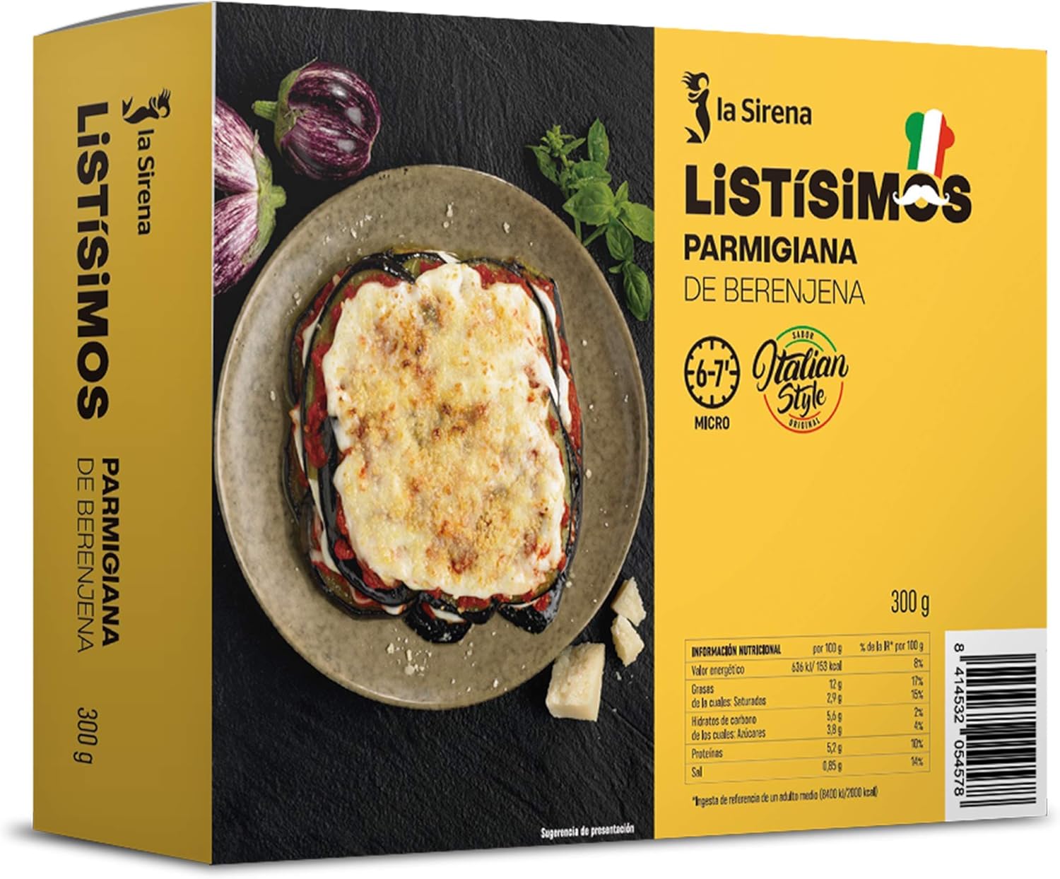 La Sirena Berenjenas a la Parmigiana, 300g (Congelado)