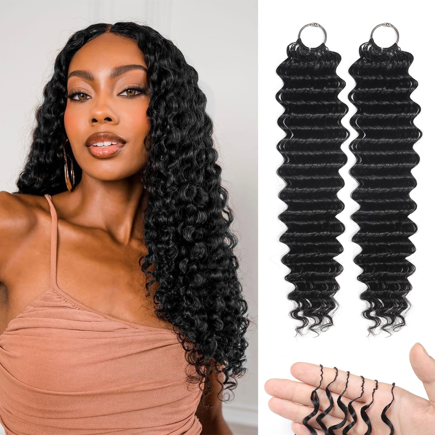 Amazon.com : Human Crochet Hair for Black Women 18 Inch Deep Wave