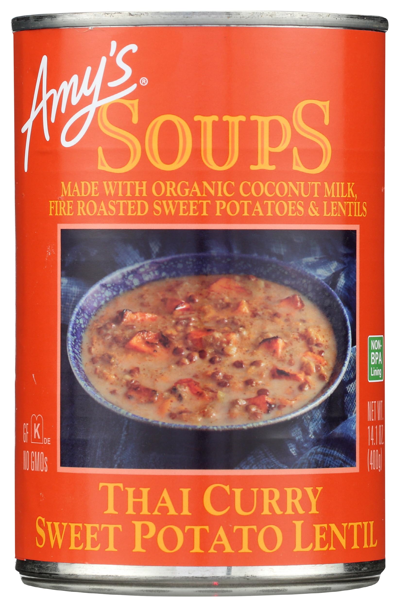 Amy's Soup, Thai Curry Sweet Potato Lentil Soup, Vegan, 14.1 oz