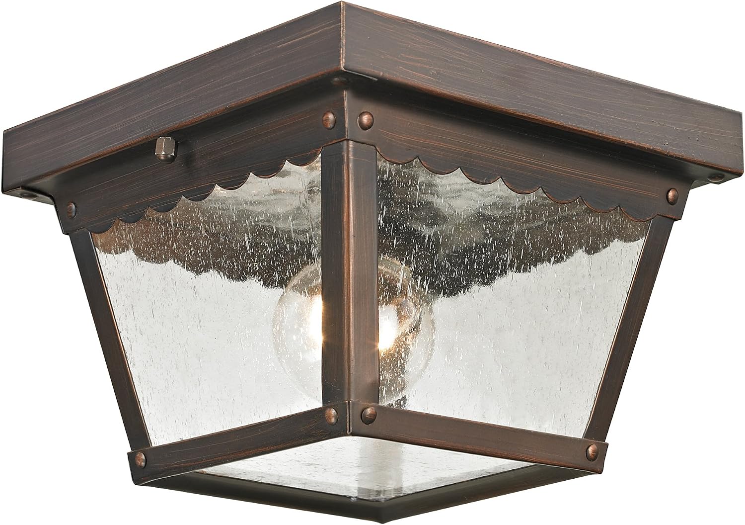 Elk Lighting 9102EF/70 Thomas Lighting Flush Mount, Hazelnut Bronze,8.375"W x 4.25"H