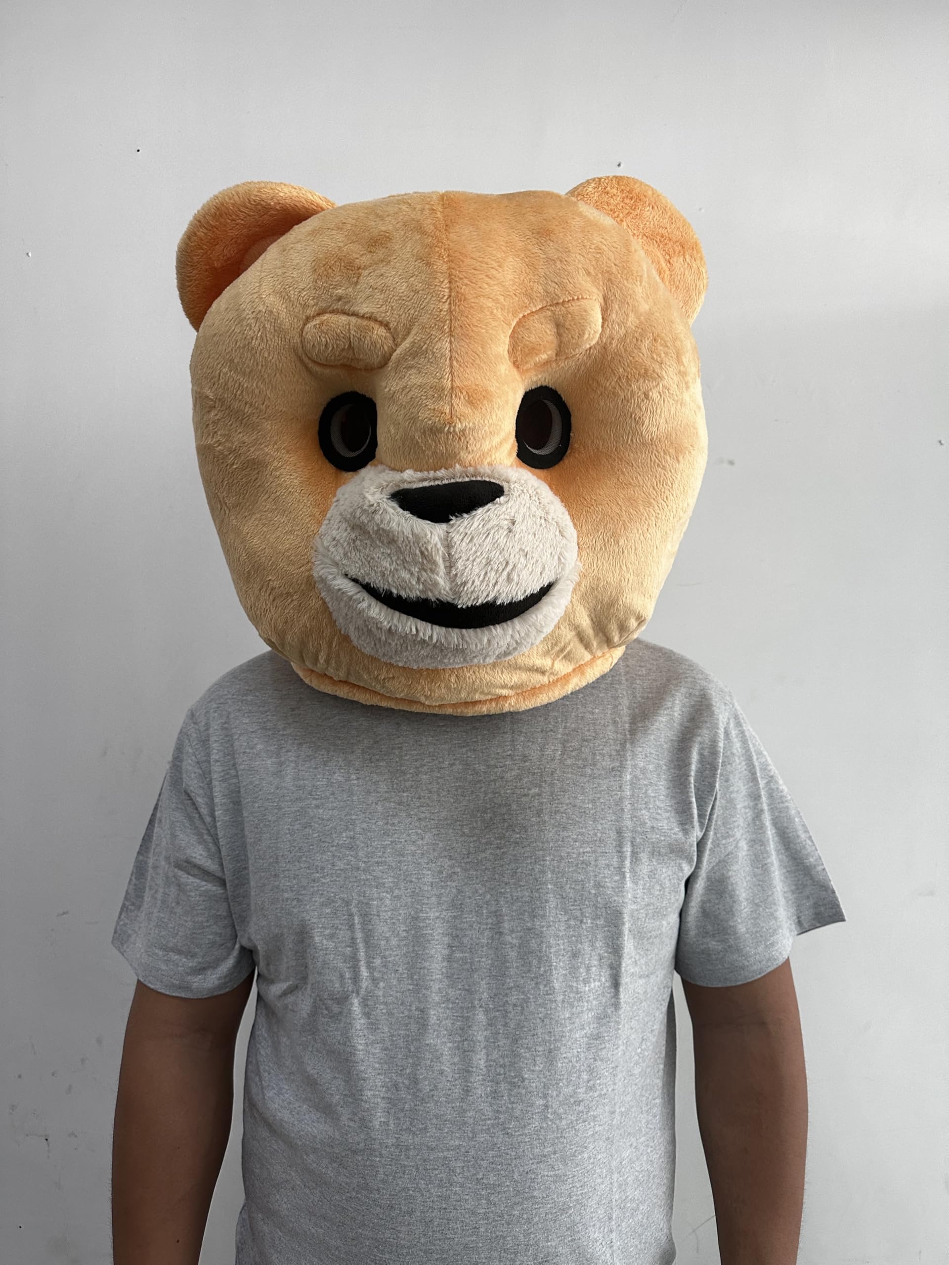 To.beonePlush Teddy Costume Bear Animal Mask Mascot Head Costume Halloween Outfit