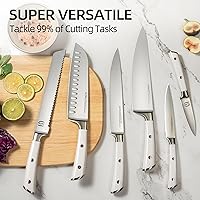 Vista 9 de Knife Set Premium, Japanese 15 Pcs High Carbon Stainless Steel Kitchen Knife Block Set with Sharpener, Razor Sharp Knives Set for Kitchen with