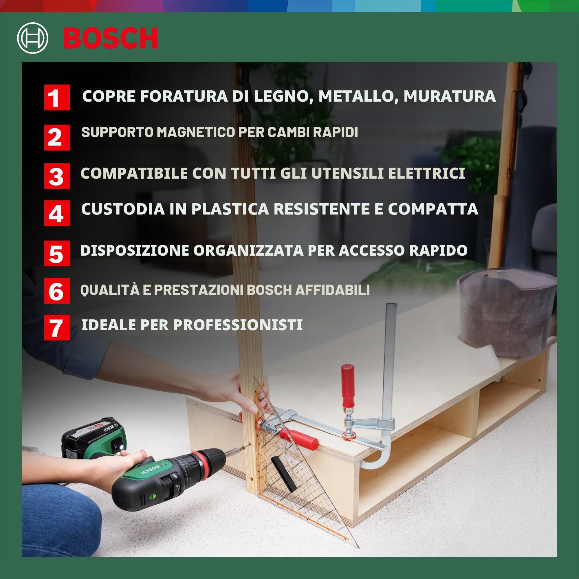 Bosch Set da 34 Pezzi di punte e bit avvitamento in titanio X-Line (per legno, pietra e metallo, accessori trapano)