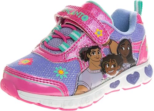 Disney Zapatos Encanto para niñas - Mirabel Luisa Isabela - Tenis iluminados sin cordones niñoniña