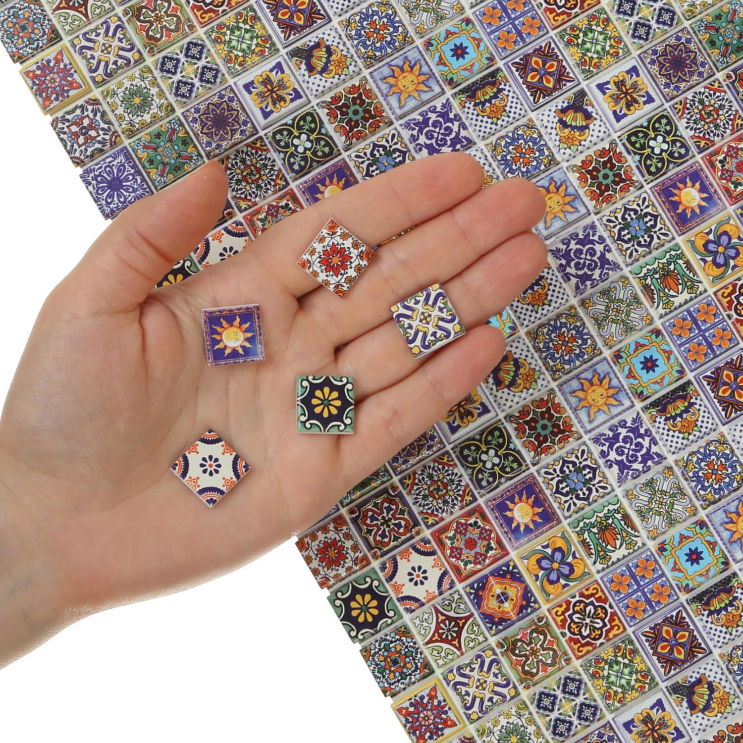 150 pcs, Dollhouse Flooring, 1:12 Scale Doll House Tiles, Miniature Checkerboard Floor, REDUCIO! (Mexican) — image 1