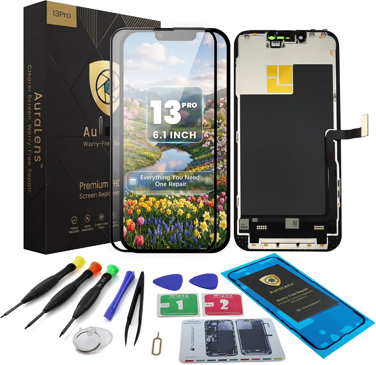 AuraLens for iPhone 13 Pro Max Screen Replacement Kit LCD Display Assembly