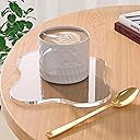 Acrylic Coaster Decorative Plates, Irregular Bar Drink Coaster, Clear Cloud Shape Coffee Cup Coaster, Perfect for Tabletop Protection and Accessories Display.(Clear)