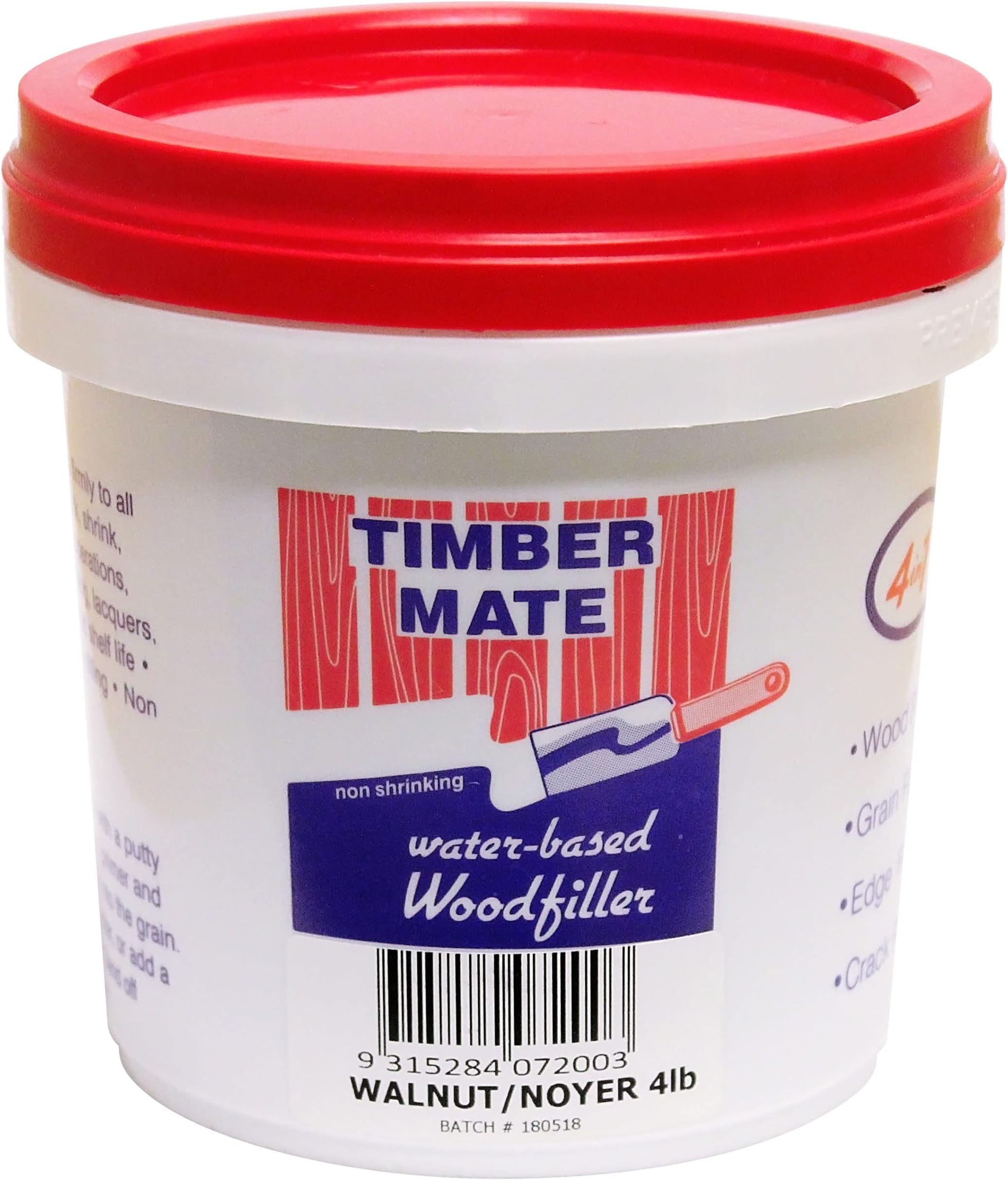 Timber Mate Wood Filler, Walnut, 1 Quart