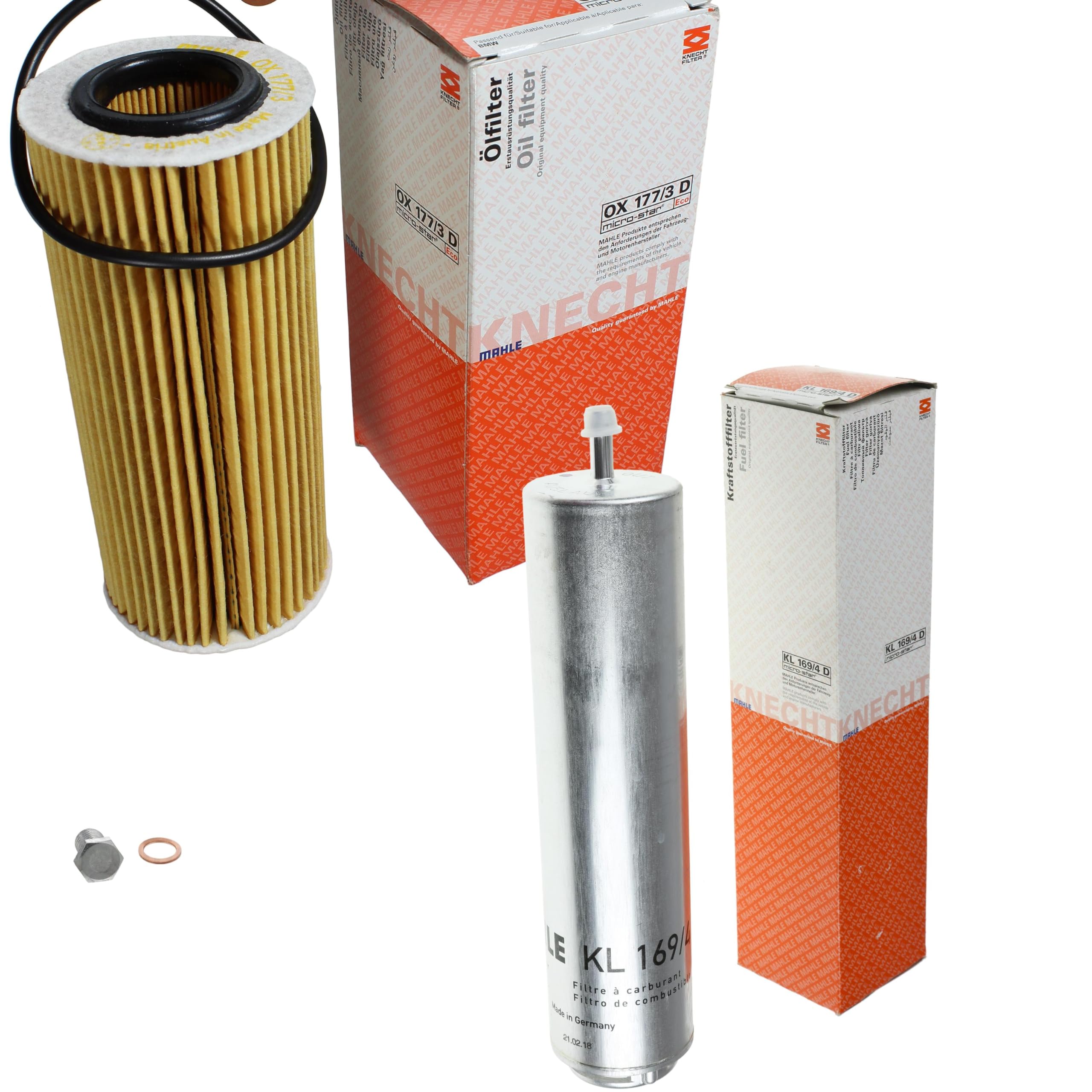 Paquete de inspección Kit de mantenimiento con filtro de aceite OX 177/3D, filtro de combustible KL 169/4D, tornillo de cierre