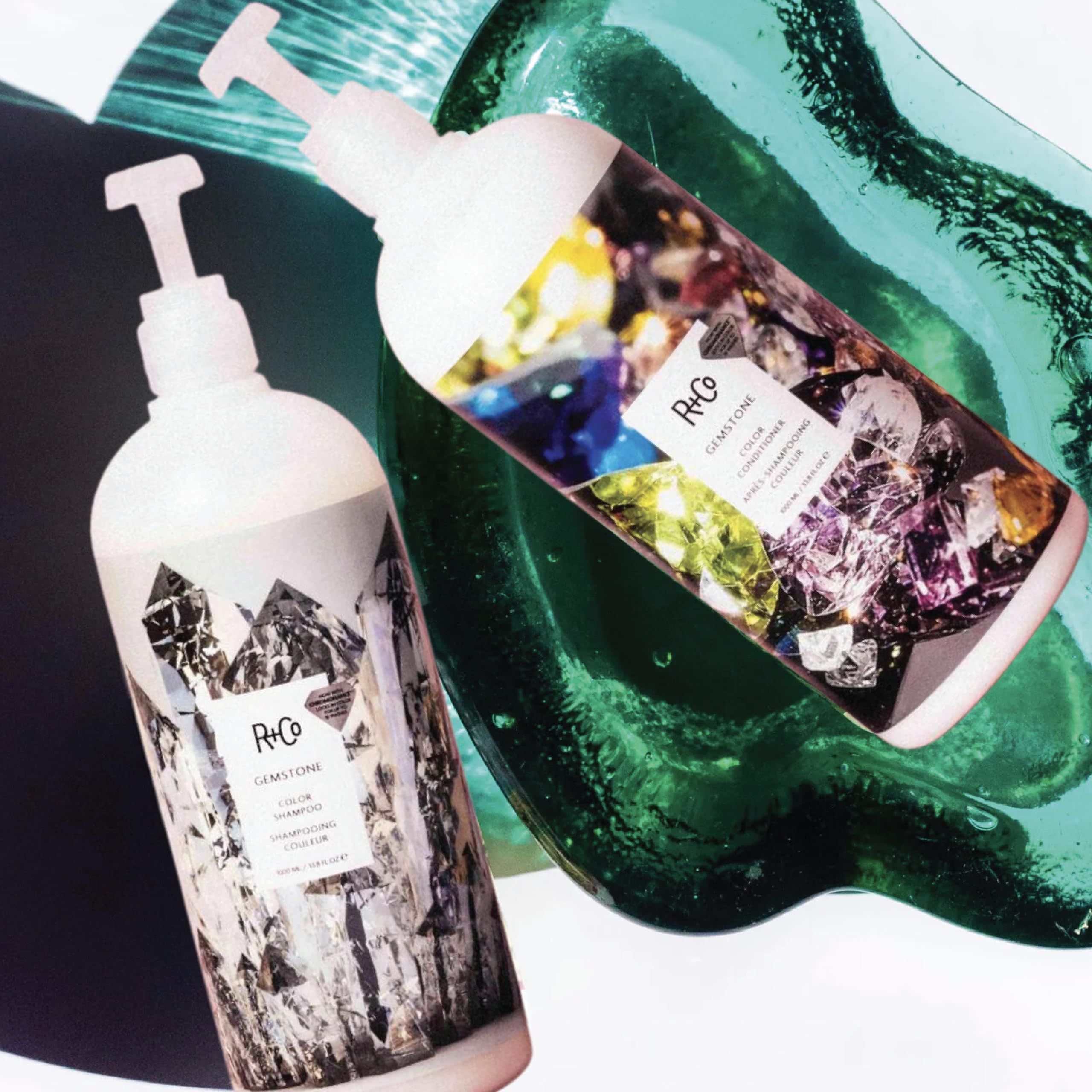 Amazon.com: R+Co Gemstone Color Shampoo and Conditioner Liter Set