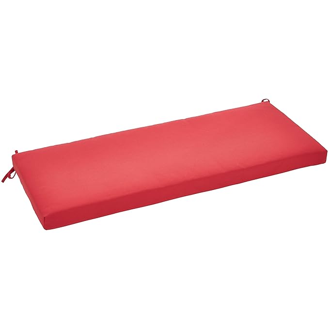 AmazonBasics Outdoor Patio Bench Cushion 45 x 18 x 2.5 Inches, Red