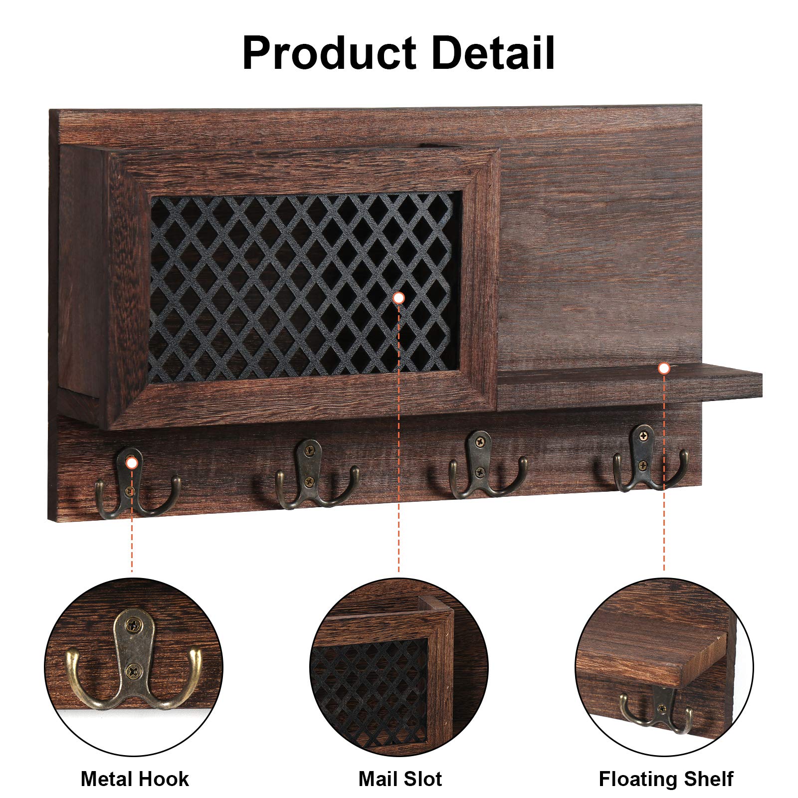 Key And Coat Holder Wall Mount Wall Mail Organizer With Key