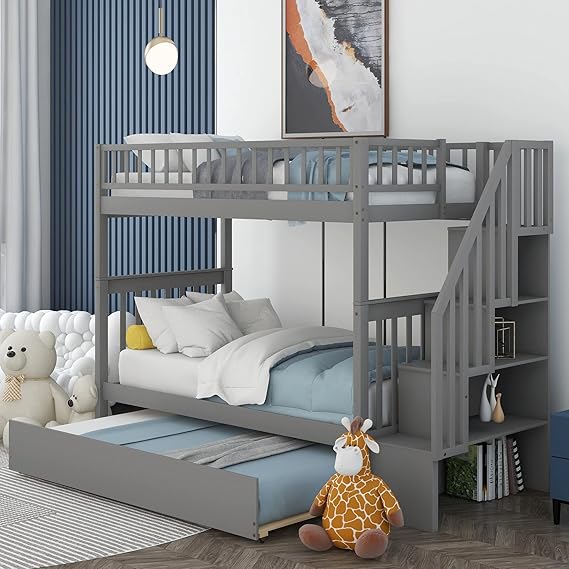Harper & Bright Designs Bunk Beds Twin Over Twin Size