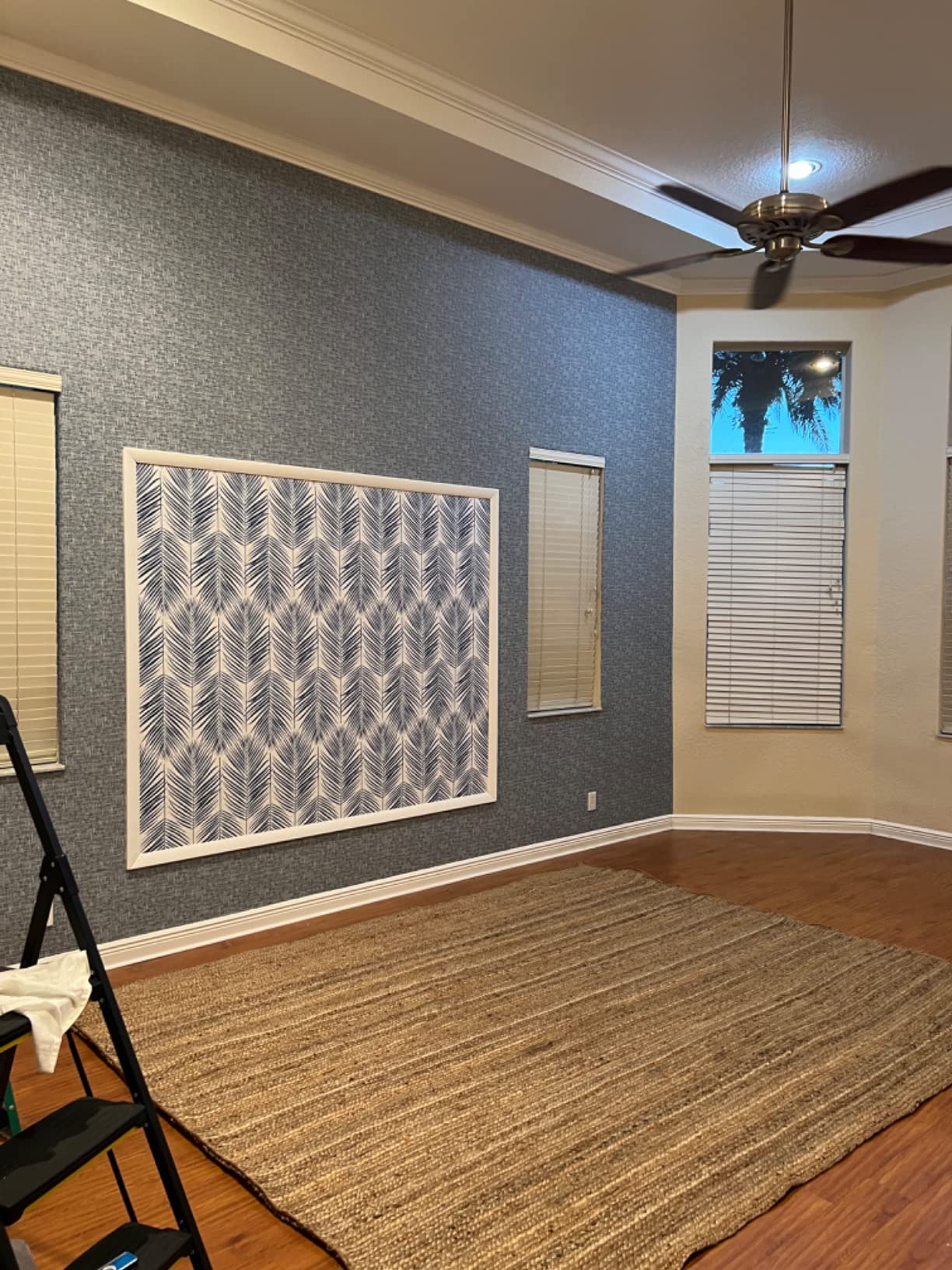 6/mo Finance NuWallpaper NU2919 Aqua Poplin Texture Peel & Stick