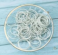 Vista 5 de 200 bandas de goma de 1 pulgada de diámetro interior, color blanco, elásticas y resistentes, para el hogar, escuela, oficina, suministros