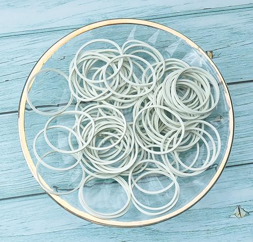 Miniatura 5 de Ruwado 200 bandas de goma de 1 pulgada de diámetro interior, color blanco, elásticas y resistentes, para el hogar, escuela, oficina, suministros de