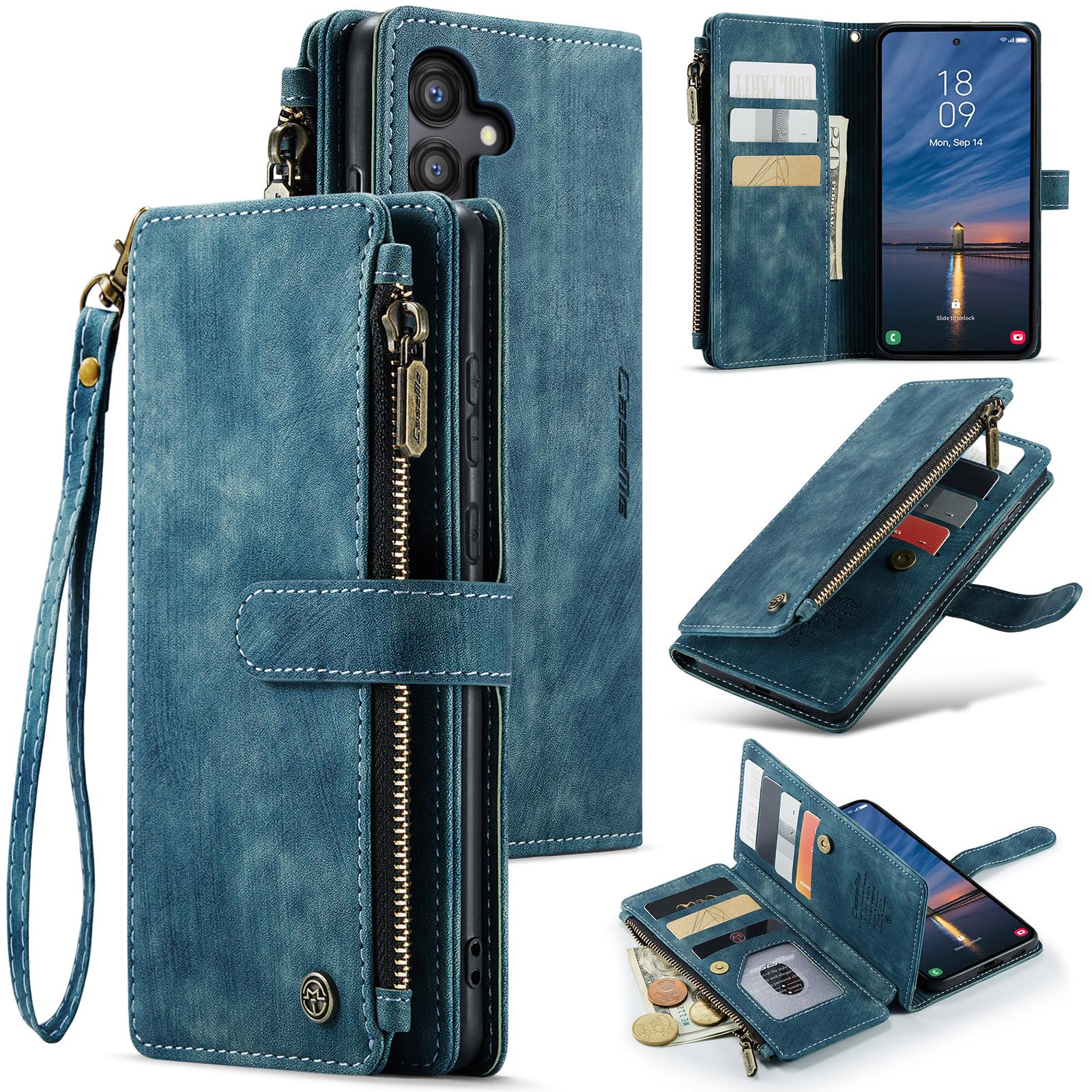 Protection Samsung A55 5G avec hand strap pour sorties et voyage