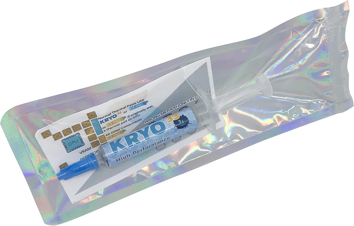 COMPUTER SYSTEMS KRYO33 KRYO 33 K>13W/mK Maximum Performance Thermal Paste 3g, Gray - Image 4