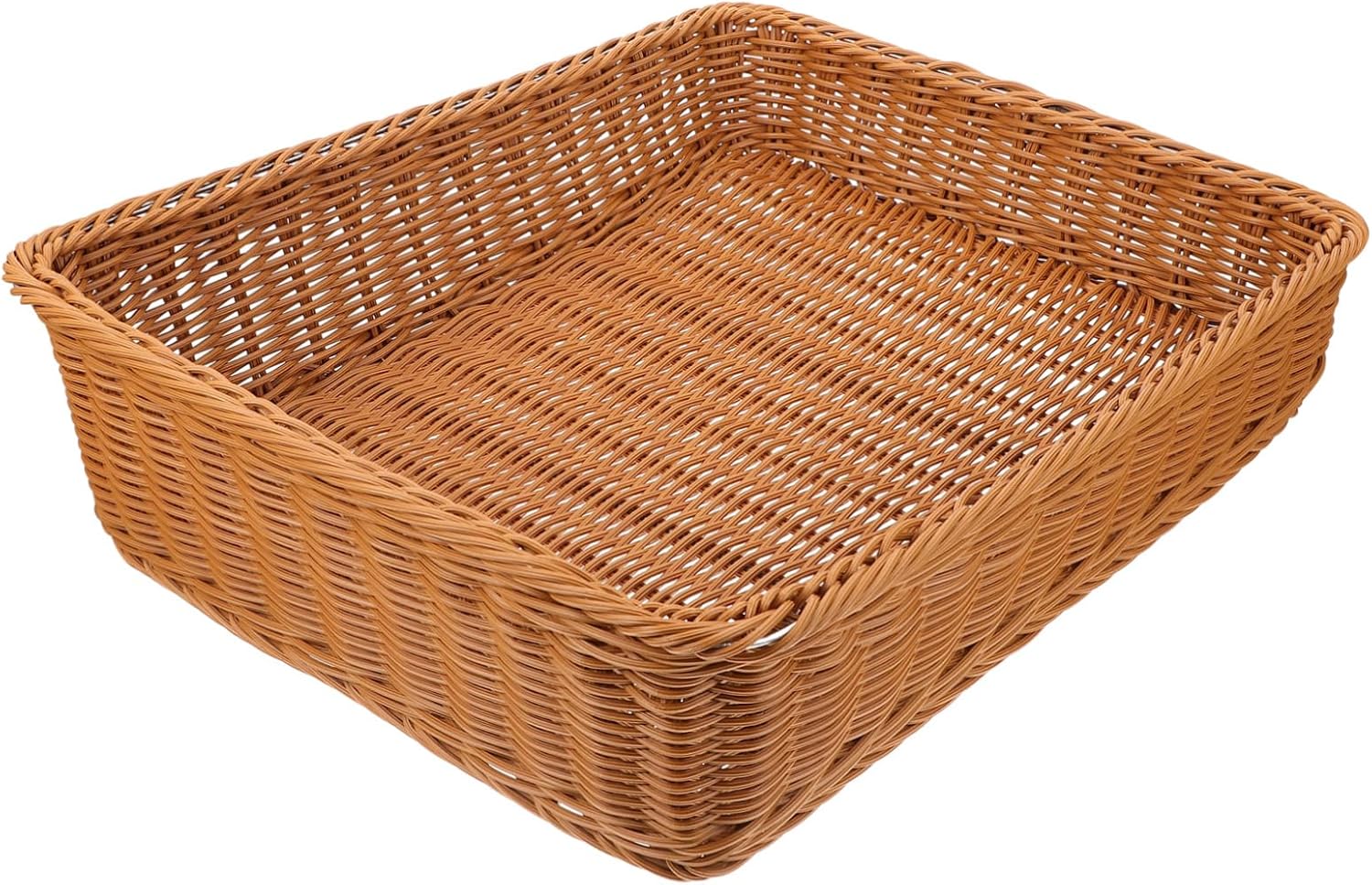 Japanese Style Desktop Storage Basket Brown Plastic