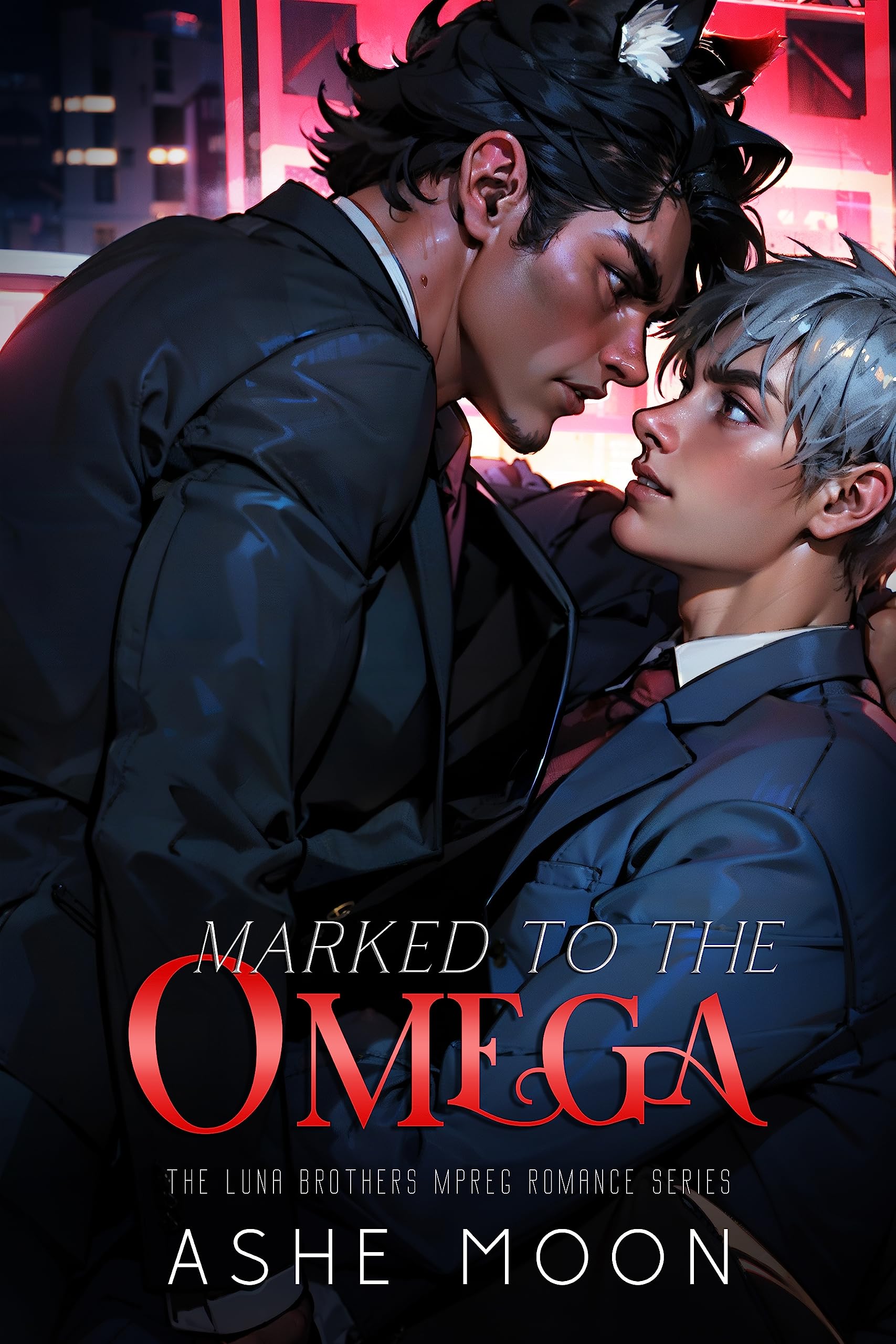 Marked to the Omega: An MM Mpreg Shifter Gay Romance (Luna Brothers Book 3)