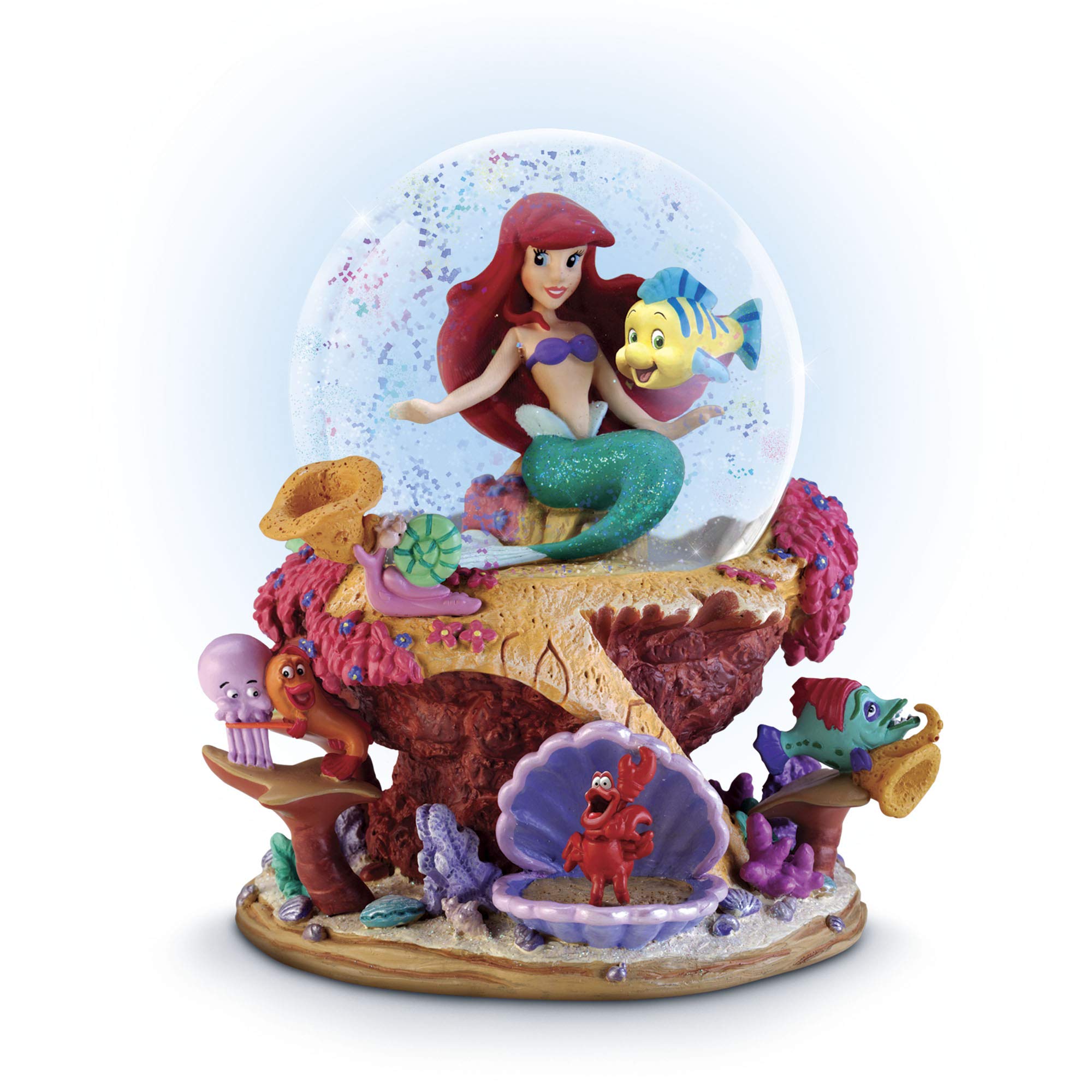The Bradford Exchange Disney The Little Mermaid Musical Glitter Globe 