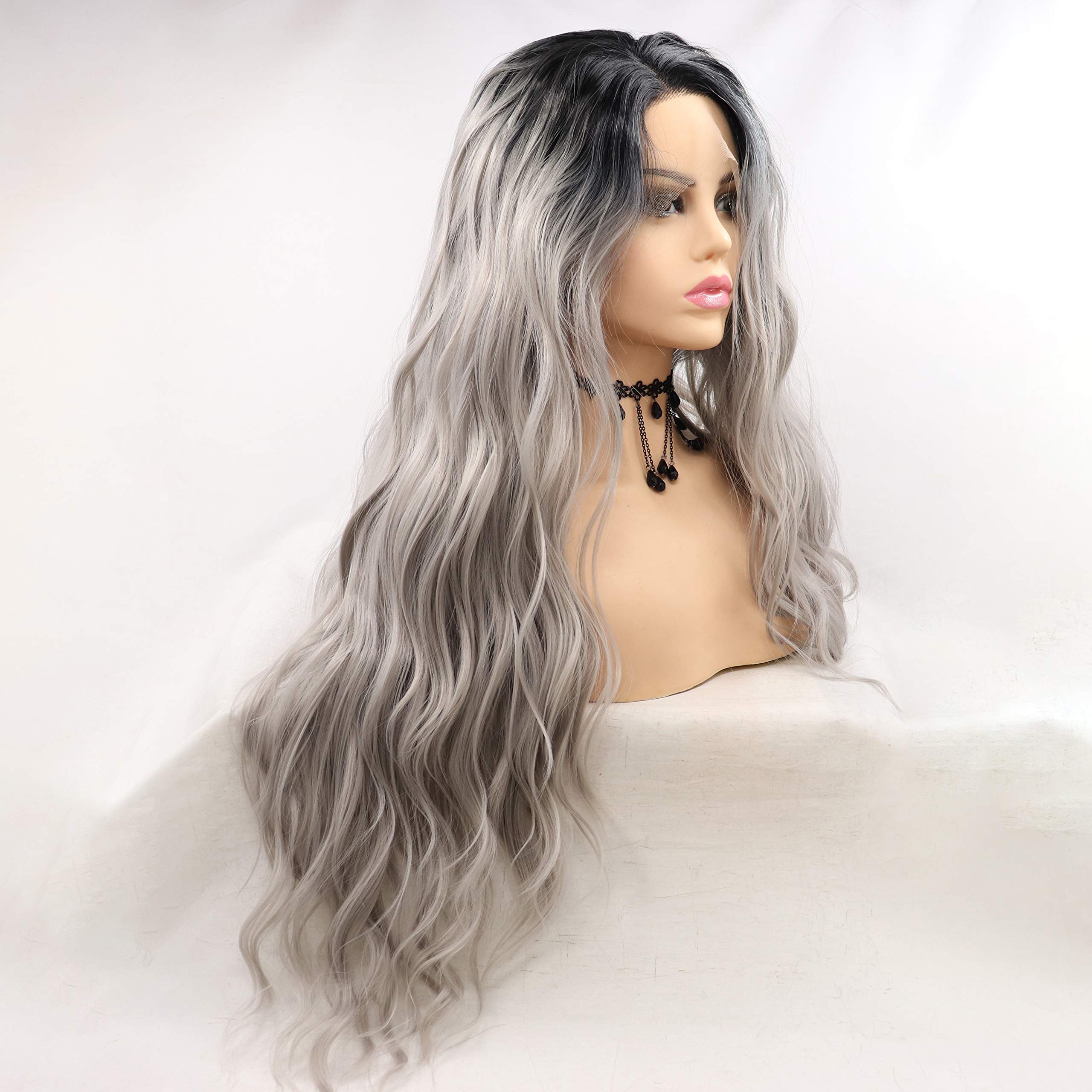 Ombre Gray Beauty LaceFront Wig Wig Se0c0d690964a42c498131b6a32f2d  main image 2