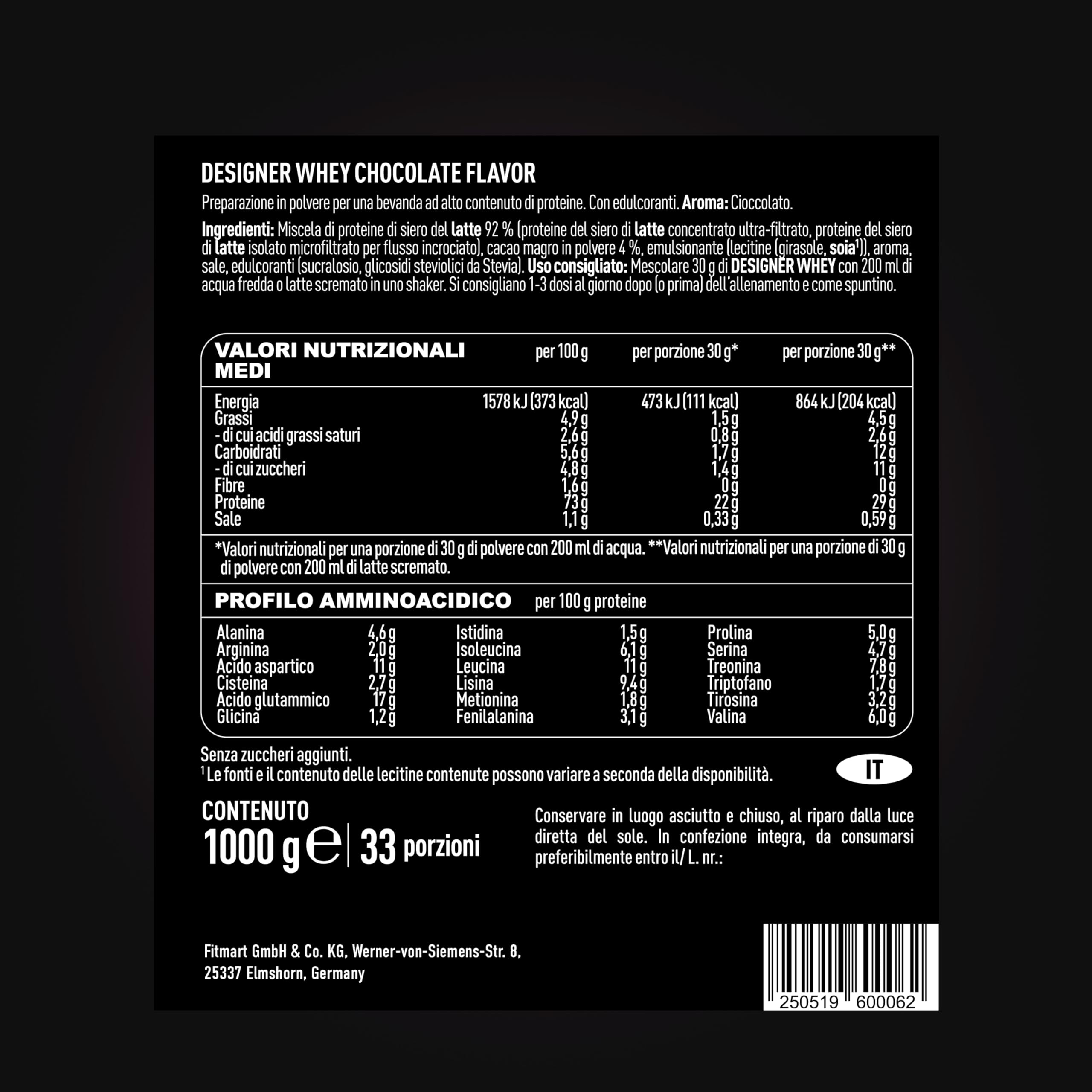 ESN Designer Whey Protein, Chocolate, 1000 g - Proteine in Polvere per lo Sviluppo e il Recupero Muscolare