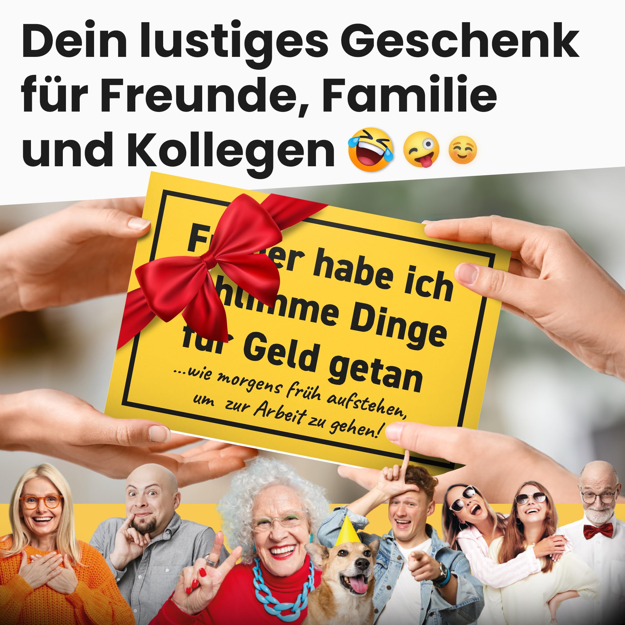 DankeDir! Plastic Sign - 30 x 20 cm, 'In My Jugend' - Yellow, Retirement Gift for Colleagues - Image 3