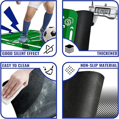 Miniatura 5 de Alfombrilla de entrenamiento de fútbol con calcetines de fútbol, equipo de entrenamiento de fútbol antideslizante para adultos y atletas